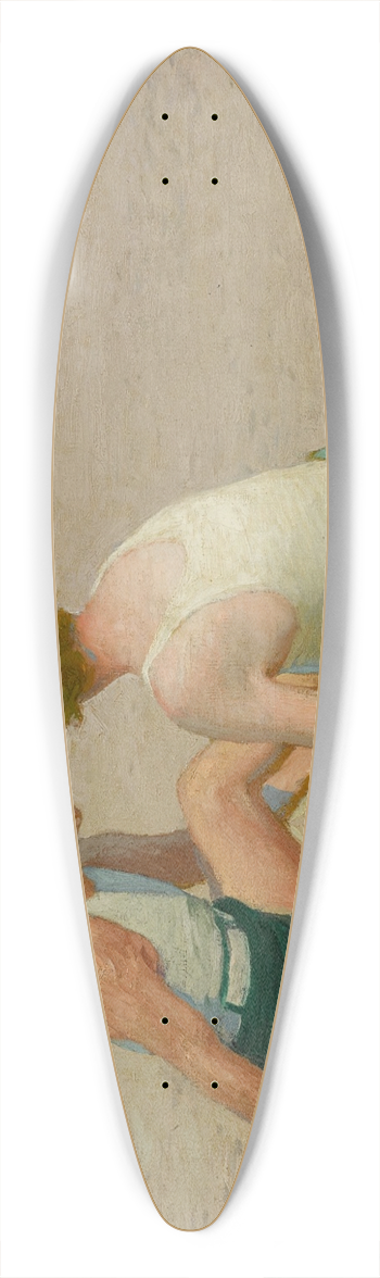 Edward Henry Potthast - A Summer Vacation 39.3 inch art pintail longboard deck