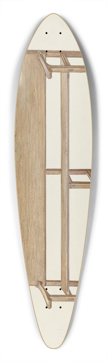 Edward Jewett - Mission Bench 39.3 inch art pintail longboard deck