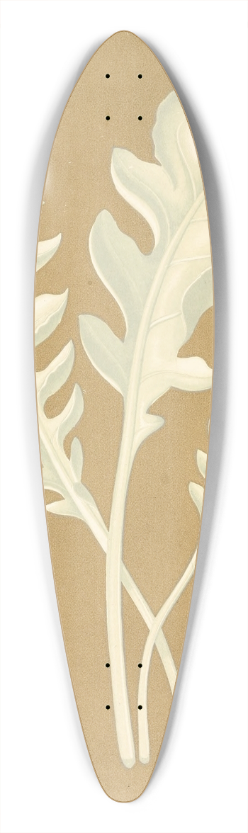 Edward Joseph Lowe - Centaurea Candidissima 39.3 inch art pintail longboard deck