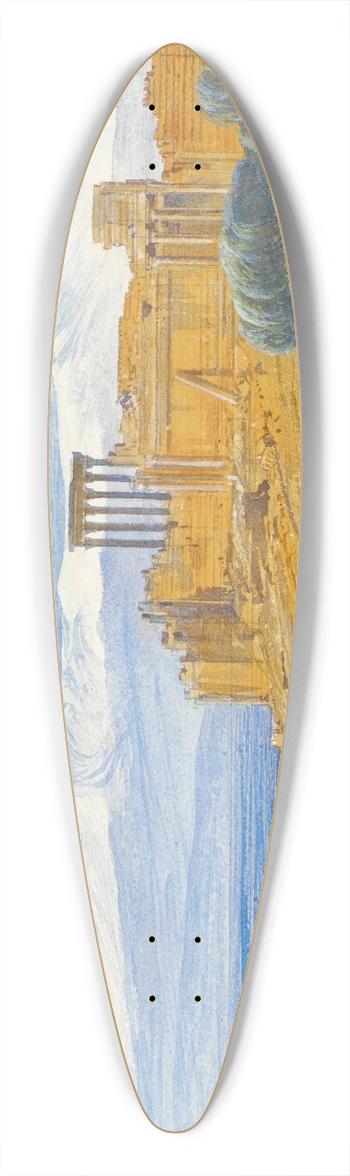 Edward Lear - Baalbek, Lebanon 39.3 inch art pintail longboard deck