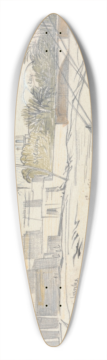 Edward Lear - Negadeh, 1-45 pm, 17 January 1867 39.3 inch art pintail longboard deck