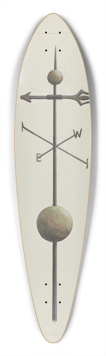 Edward L. Loper - Weather Vane 39.3 inch art pintail longboard deck