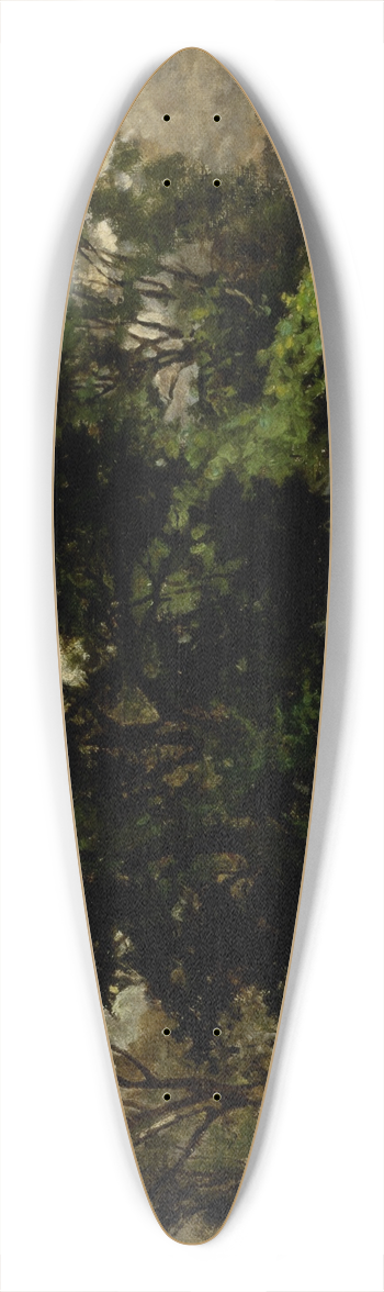 Edward Mitchell Bannister - Tree Landscape 39.3 inch art pintail longboard deck