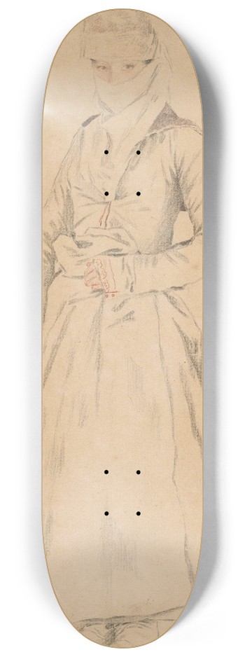 Jean-Etienne Liotard - A Young Turkish Woman 8.25 inch art skate deck