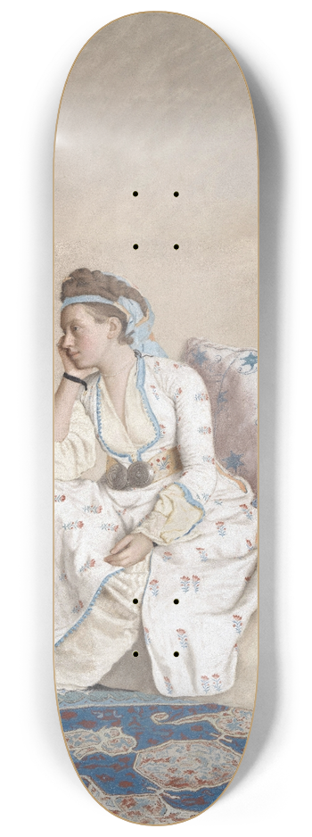Jean-Etienne Liotard - Marie Fargues, the Painters Wife 8.25 inch art skate deck