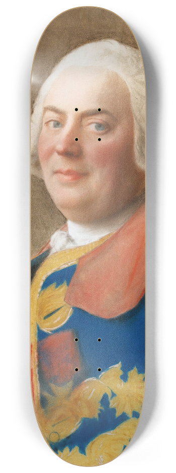 Jean-Etienne Liotard - Portrait of an officerwearing the order of the Saint Esprit 8.25 inch art skate deck