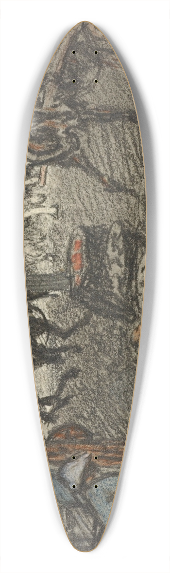 Edward Penfield - (Untitled) 39.3 inch art pintail longboard deck