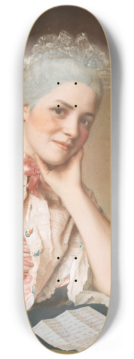 Jean-Etienne Liotard - Portrait Of Mrs Jacquet 8.25 inch art skate deck