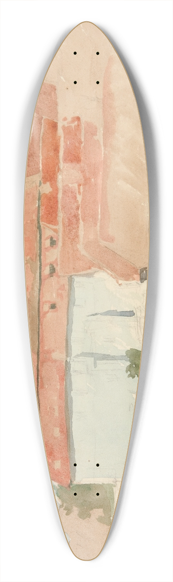 Edwin Austin Abbey - ArchitecturalStudy III 39.3 inch art pintail longboard deck