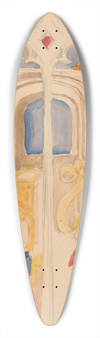 Edwin Austin Abbey - Study of the Annunciation 39.3 inch art pintail longboard deck
