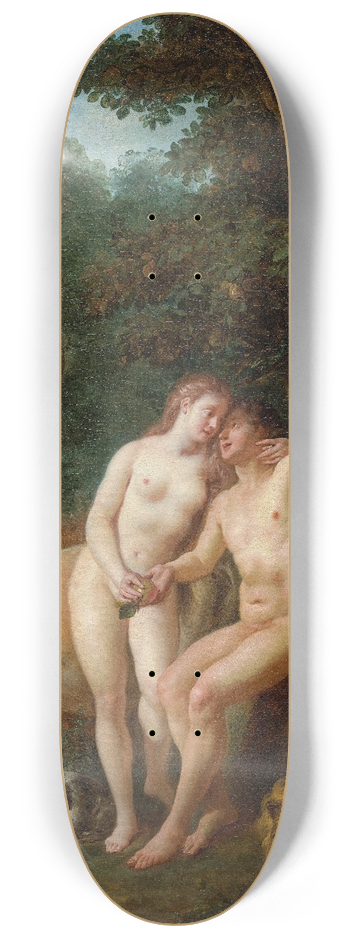 Jean-Franois de Troy - Adam and Eve 8.25 inch art skate deck