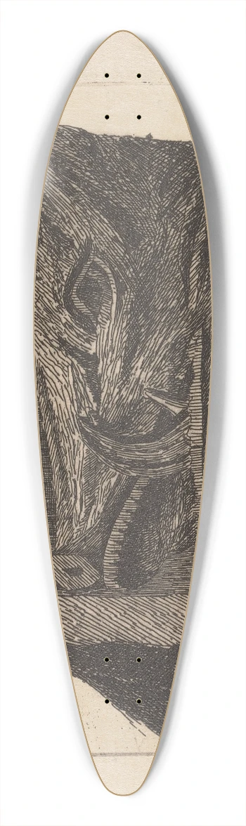 Edwin Edwards - Bears Head 39.3 inch art pintail longboard deck