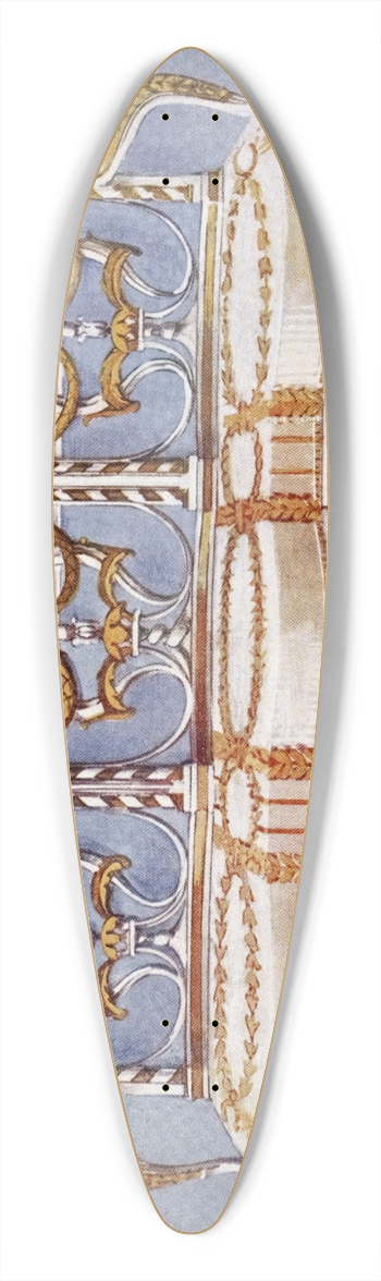 Edwin Foley - White gilt and painted settee 39.3 inch art pintail longboard deck
