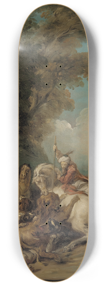 Jean-Franois de Troy - The Lion Hunt 8.25 inch art skate deck