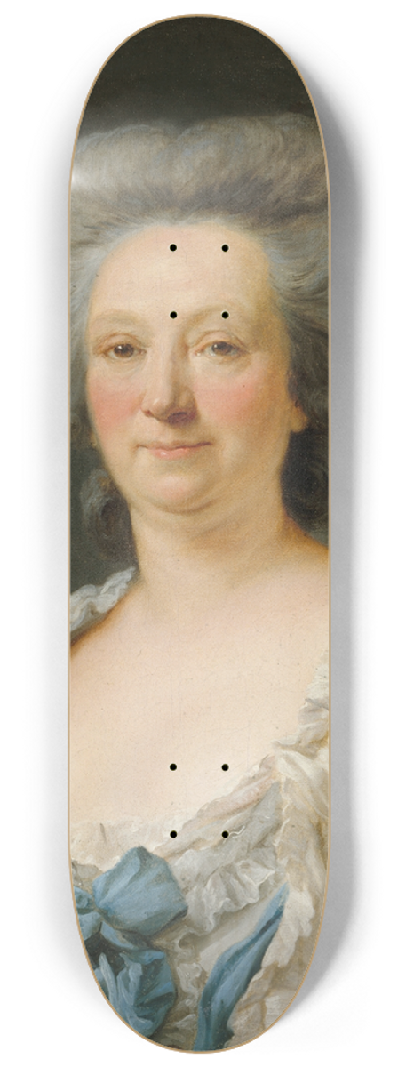 Jean-Franois Gilles Colson - Portrait de femme autrefois identifie comme Mme Geoffrin 8.25 inch art skate deck