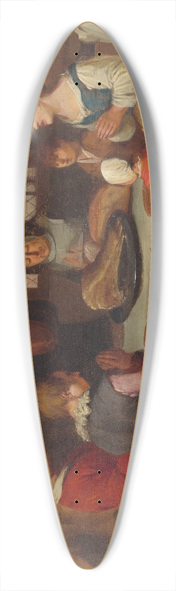 Egbert Van Heemskerck - Prayer before the meal 39.3 inch art pintail longboard deck