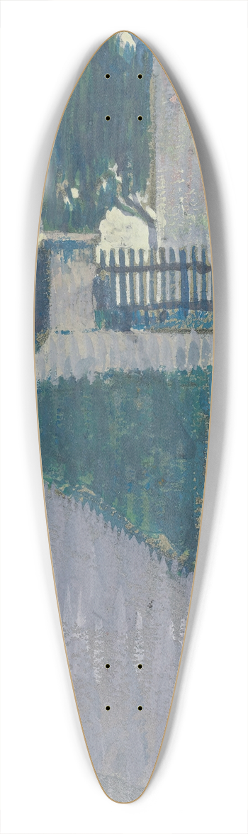 Egon Schiele - Landscape With House, Trees And Female Figure 39.3 inch art pintail longboard deck
