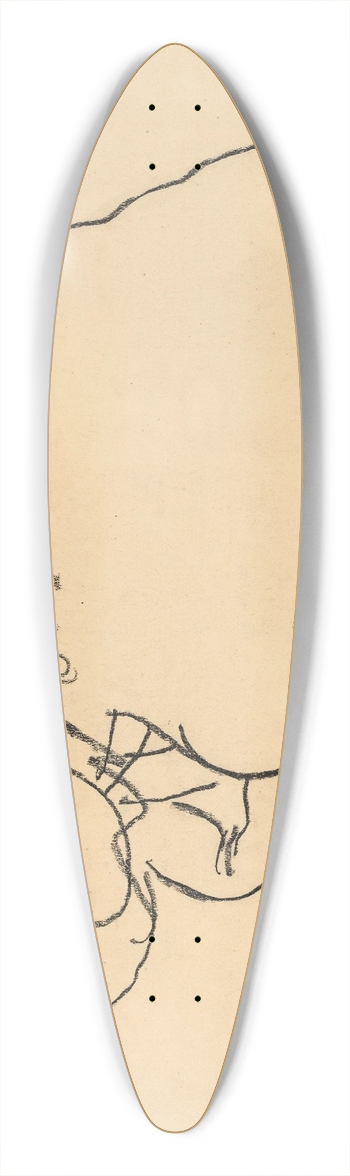 Egon Schiele - Mother and Child (Mutter und Kind) 39.3 inch art pintail longboard deck