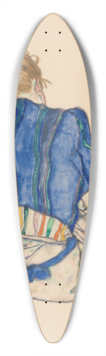 Egon Schiele - Seated Woman, Back View 39.3 inch art pintail longboard deck