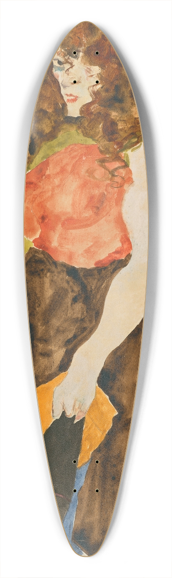 Egon Schiele - Stehende Frau (Dirne) 39.3 inch art pintail longboard deck