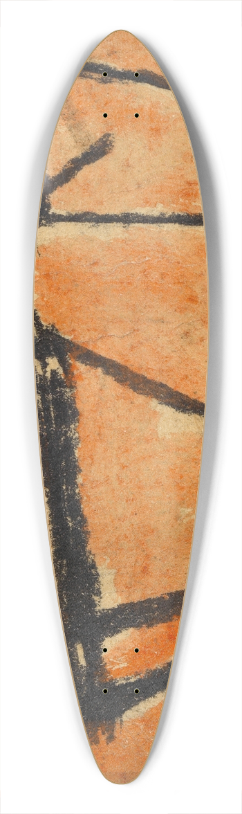 Egon Schiele - Strichmnnchen mit Bogen 39.3 inch art pintail longboard deck