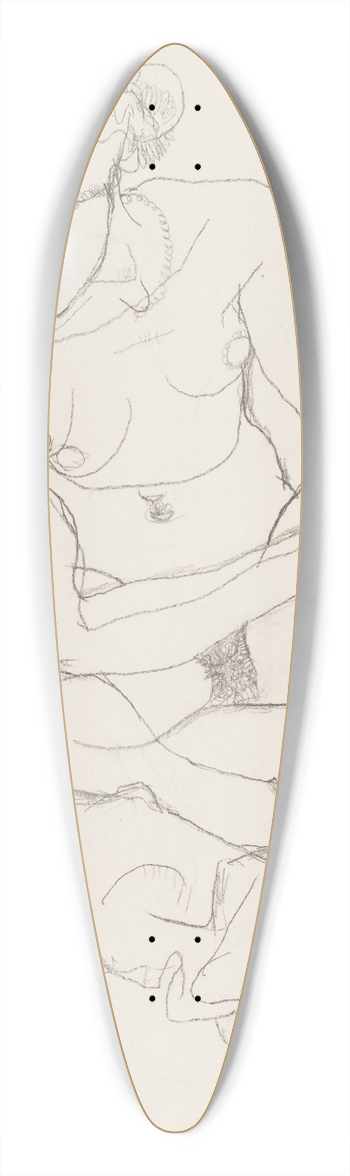 Egon Schiele - Untitled 39.3 inch art pintail longboard deck