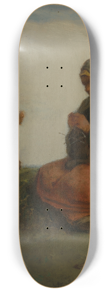 Jean-Franois Millet - A shepherdess knitting 8.25 inch art skate deck