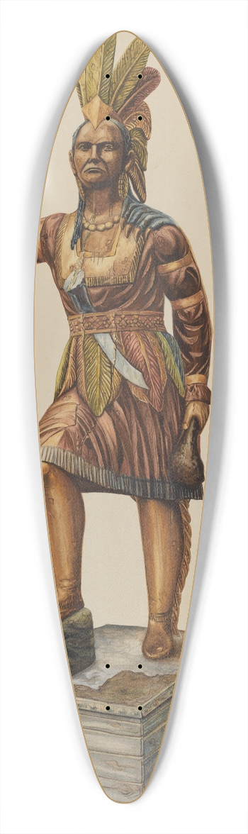 Einar Heiberg - Cigar Store Indian 39.3 inch art pintail longboard deck