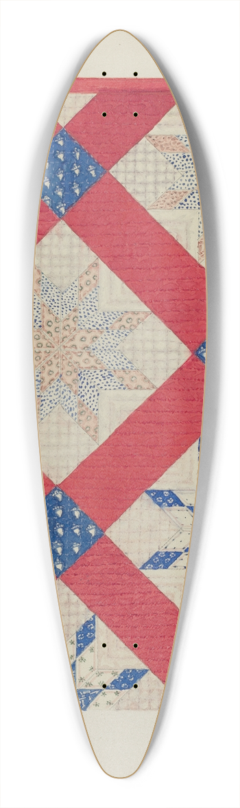 Elbert S. Mowery - Patchwork Quilt 39.3 inch art pintail longboard deck