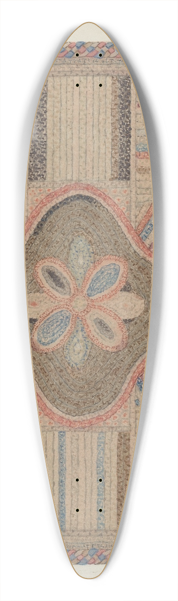 Elbert S. Mowery - Shirred Rug 39.3 inch art pintail longboard deck