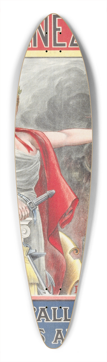 E. Lemielle - Souvenez-vous! 1914 39.3 inch art pintail longboard deck