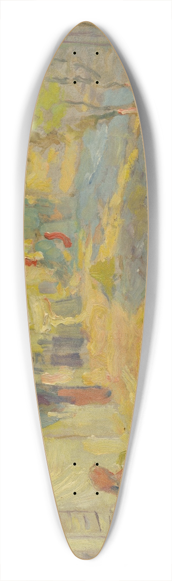 Elemr Halsz-Hradil - In the yard 39.3 inch art pintail longboard deck