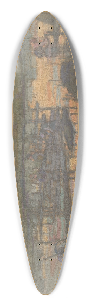 Elemr Halsz-Hradil - Manie konop 39.3 inch art pintail longboard deck