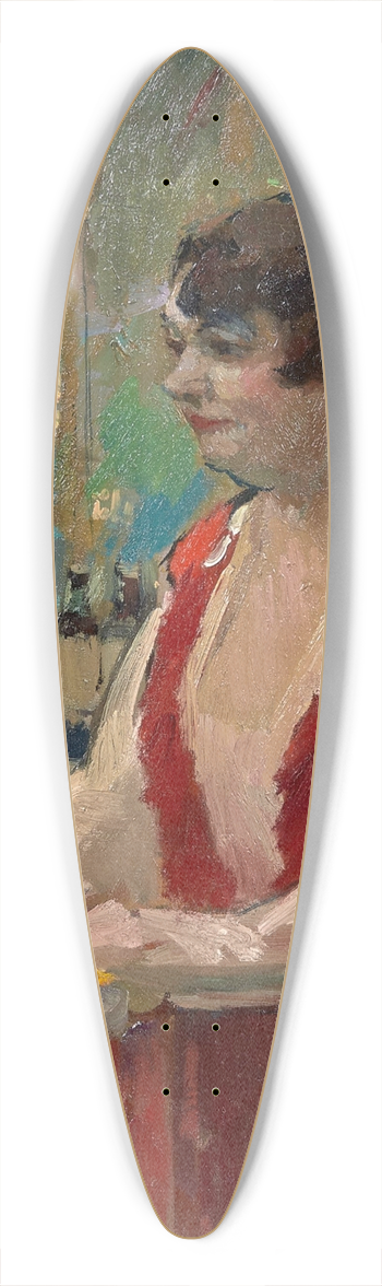 Elie Anatole Pavil - Au bar 39.3 inch art pintail longboard deck