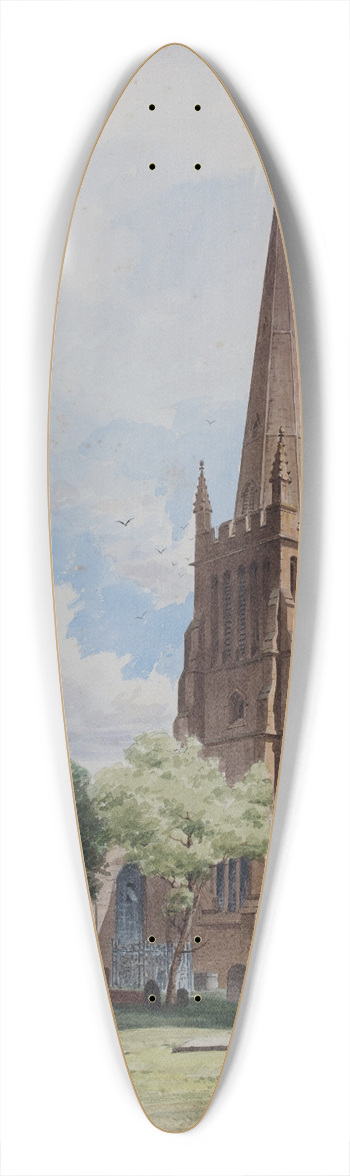Elijah Walton - Aston Church 39.3 inch art pintail longboard deck