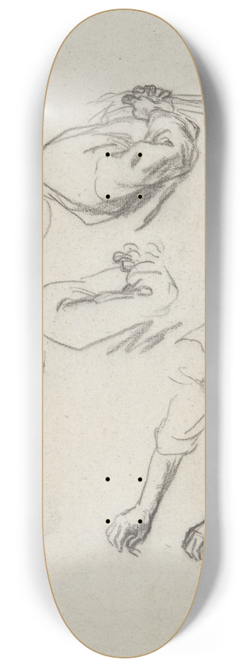 Jean-Franois Millet - Study for TheGleaners 8.25 inch art skate deck