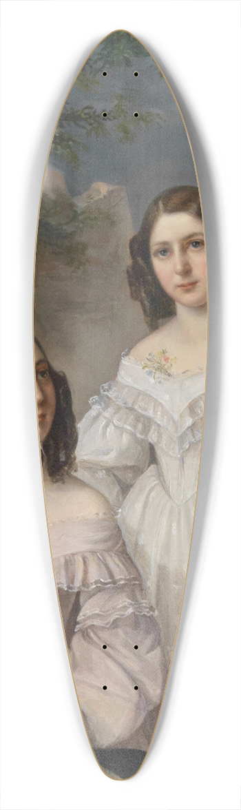 Elisabeth Modell - Geschwister 39.3 inch art pintail longboard deck