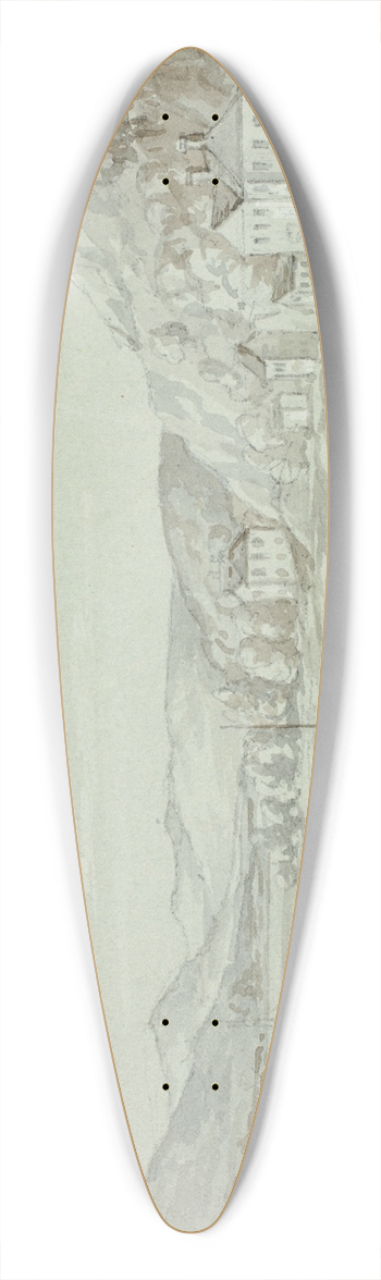 Elizabeth Murray - On the Rhine 39.3 inch art pintail longboard deck
