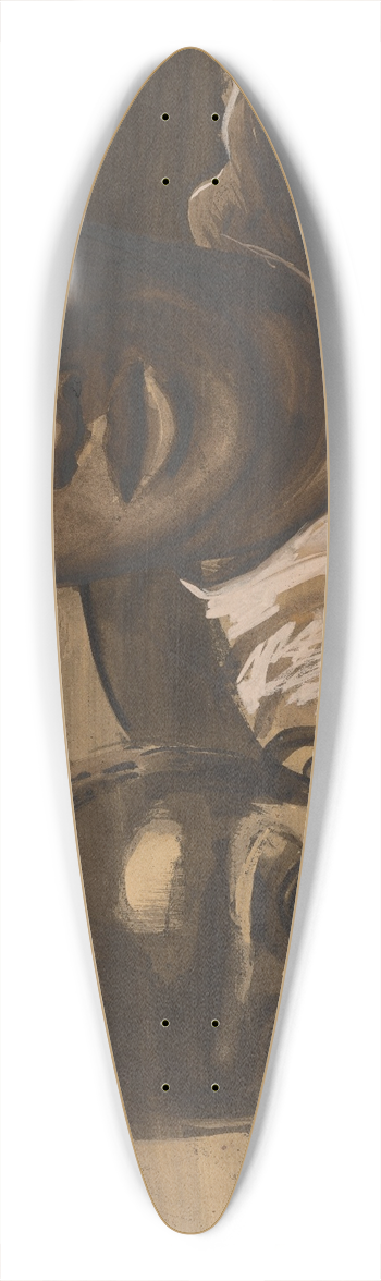 Elizabeth Olds - Two Boys 39.3 inch art pintail longboard deck