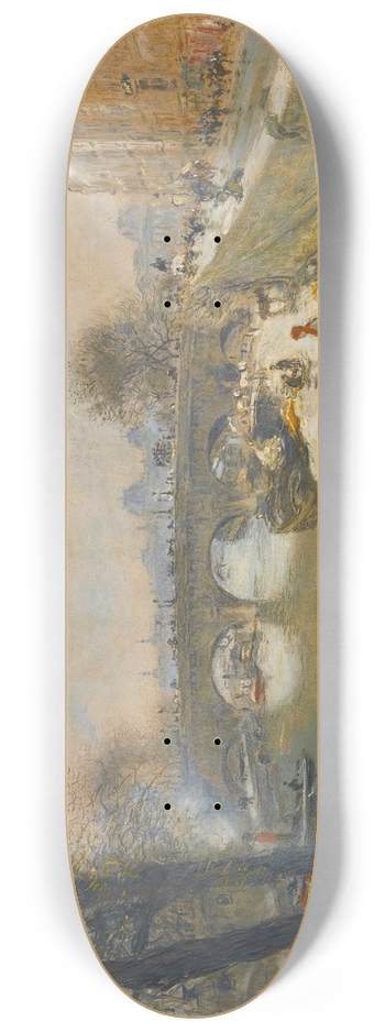 Jean Franois Raffalli - Le Quai Devant Le Pont Neuf 8.25 inch art skate deck