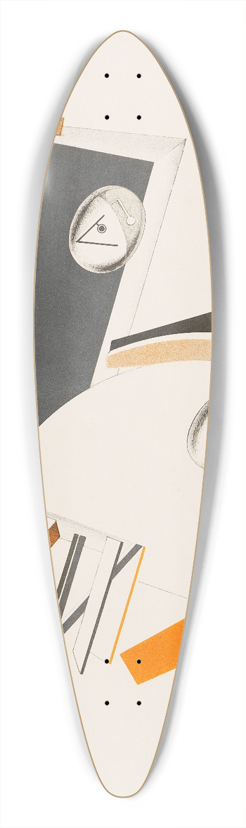 El Lissitzky - ngstliche 39.3 inch art pintail longboard deck