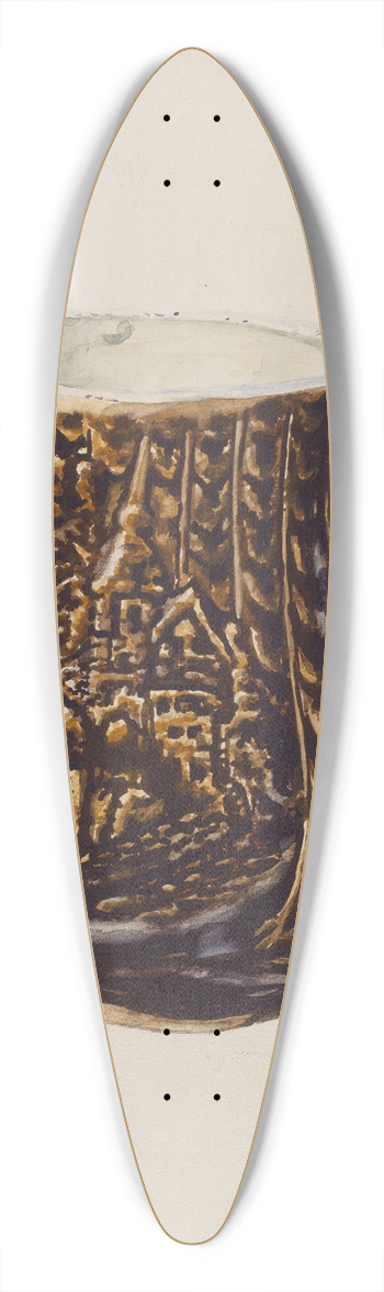 Elmo Fleming - Pitcher 39.3 inch art pintail longboard deck