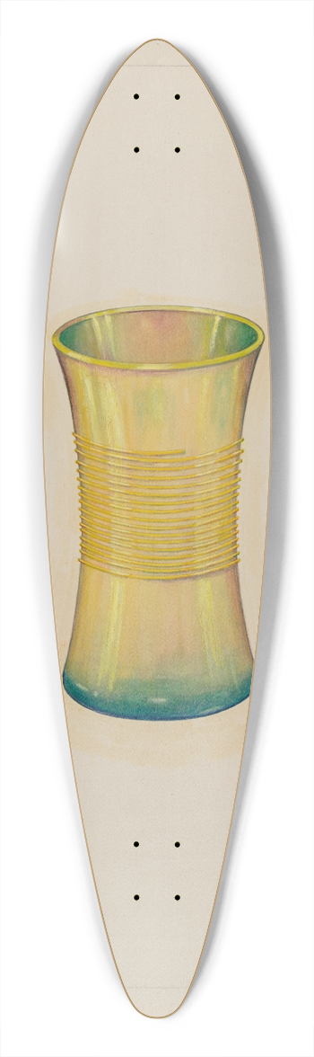 Emilio Zito - Table Glass 39.3 inch art pintail longboard deck