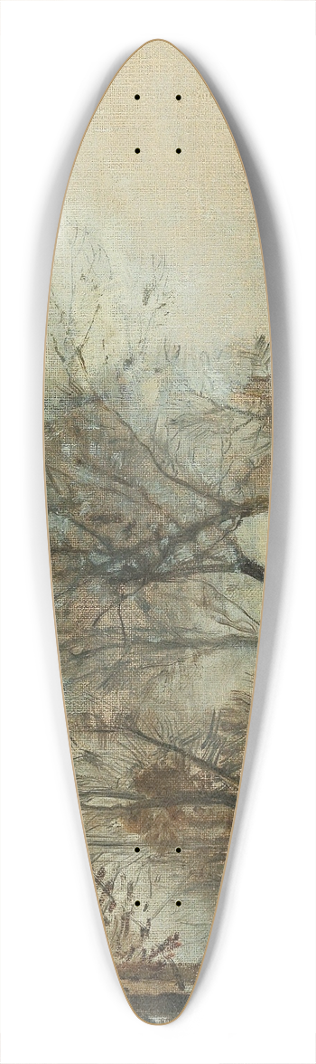 Emil Jakob Schindler - Danube meadows 39.3 inch art pintail longboard deck