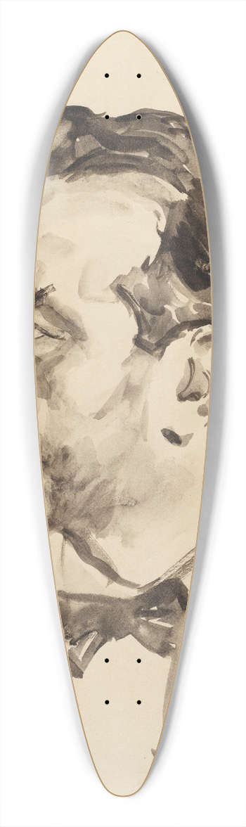 Emil Orlik - Self-Portrait 39.3 inch art pintail longboard deck