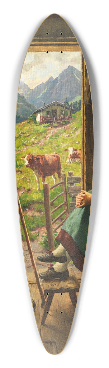 Emil Rau - Besuch auf der Alm 39.3 inch art pintail longboard deck
