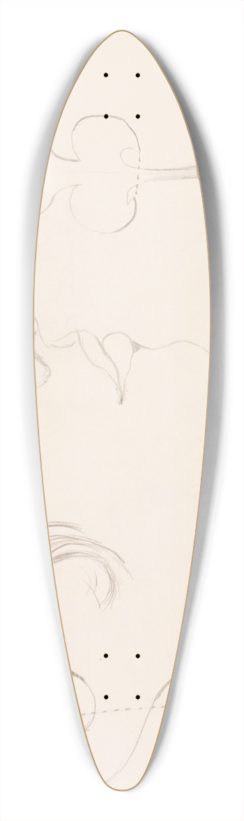 Erasmus Von Engert - Sketchbook drawings pl13 39.3 inch art pintail longboard deck