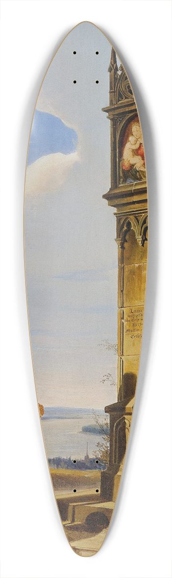 Erasmus Von Engert - Zwei Pilgerinnen Vor Einem Bildstock (ave Maria) 39.3 inch art pintail longboard deck