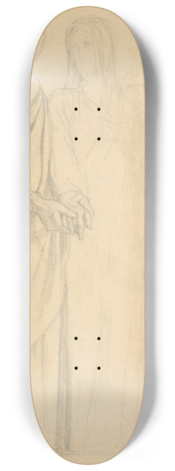 Jean-Hippolyte Flandrin - Saints Adrian and Natalia 8.25 inch art skate deck