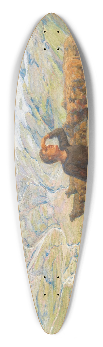 Erich Erler - Landschaft mit junger Buerin 39.3 inch art pintail longboard deck